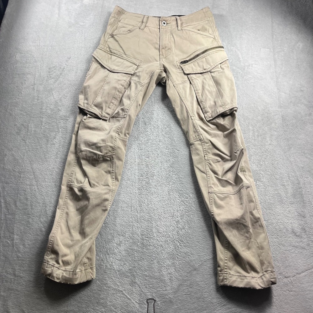 G-Star Raw Rovic Zip 3D Straight Tapered Cargo Pants Tan Khaki 28x32 D02190-5126